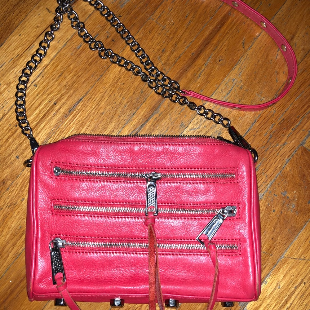 Rebecca Minkoff Mini 5 Zip Crossbody Bag - Red